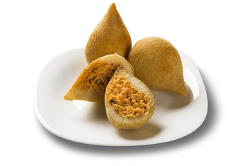 Brazilian deep fried chicken snack, popular at local parties. Se