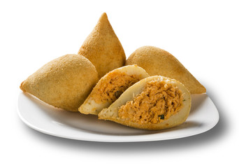 Brazilian deep fried chicken snack, popular at local parties. Se