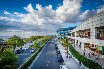 The exterior of the Mall of Asia and Seaside Boulevard, in Pasay