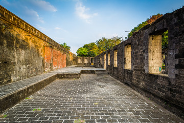 The historic walls of Fort Santiago, in Intramuros, Manila, The
