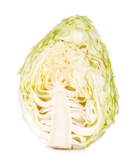 Obraz premium Fresh cabbage in heart shape isolated on white background