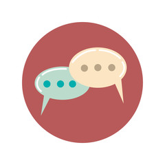 Fototapeta premium comments icon flat