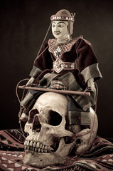 string puppet and skull