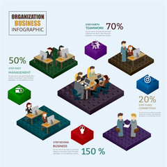 Step organization business in the office.modern vector abstract 3d interface infographic elements.Can used for presentation,leaflet,infographic,brochure and business concept design.