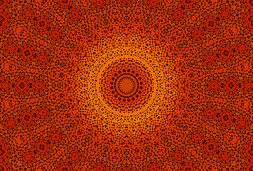 Radial dotted pattern