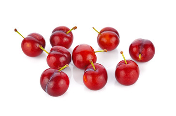 Cherry on white background