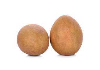 Fototapeta premium Sapodilla fruit on white background.