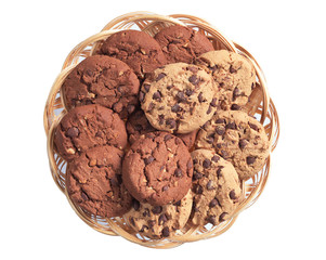 Cookies with chocolate and nuts