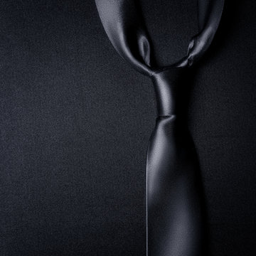 Black Tie On A Black Background