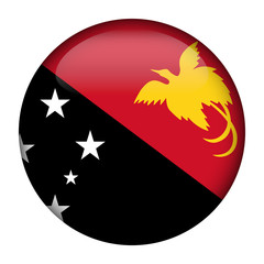 Round glossy Button with flag of Papua new guinea