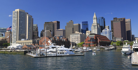 Obraz premium Boston skyline i port, USA