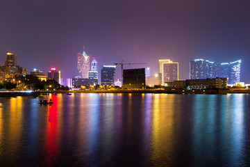 Fototapeta na wymiar Macao skyline night