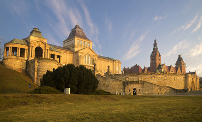 panorama of the old city of Szczecin, Poland - obrazy, fototapety, plakaty