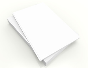 Blank square catalog mock up on white.