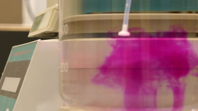 chemie, titration mit indikator