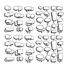 Speech bubble hand drawing illustration design