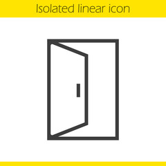 Open door linear icon