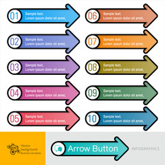 Infographic Vector Arrow Button 