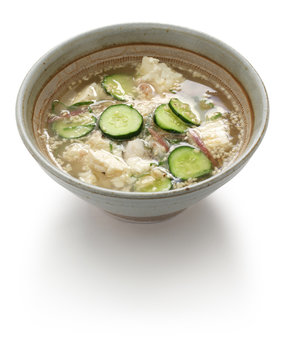 hiyajiru( cold miso soup ), japanese summer cuisine