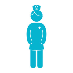 nursery woman girl female hat medicine profession medic hospital uniform vector illustration