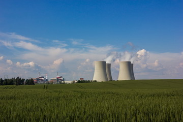 Fototapeta na wymiar Nuclear power plant Temelin, Czech Republic.