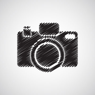 vector sketch style of camera

