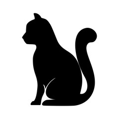 cat  animal feline mascot pet domestic silhouette vector illustration 