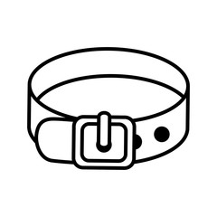 collar dog cat pet mascot tag belt neck vector illustration