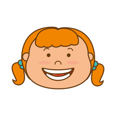 Obraz premium little girl smiling smile hapiness kid child cute fun vector illustration