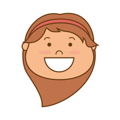 little girl smiling smile hapiness kid child cute fun vector illustration