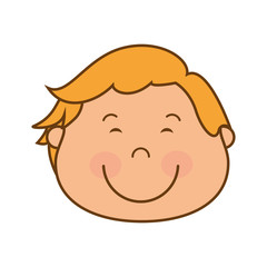 Fototapeta premium boy little smiling kid child happy icon vector illustration