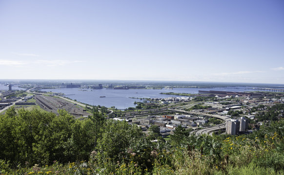 View of Duluth, Minnesota in the Summer.