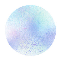 Pastel watercolor circle on white background
