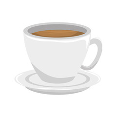 cup of coffee beverage drink liquid mug vector illustration