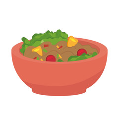  plate of vegetables bowl healthy food nutritive vector illustration