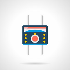 Flat style heated floor temperature vector icon