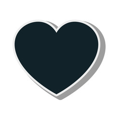 heart love romance passion symbol silhouette vector illustration