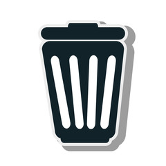 delete or trash can element ecology enviromental sign vector illustration