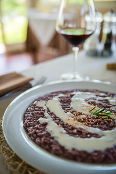 Risotto with wine