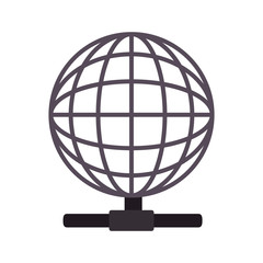 global earth host technology connection corporation globe symbol vector illustration