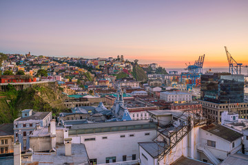 The historic quarter of Valparaiso in Chile