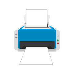 printer machine technology and electronic device vector illustration