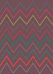 Zigzag bright colorful lines pattern