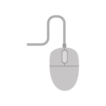 computer mouse device technology and electronic object vector illustration