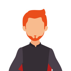 avatar man wearing casual clothes front view vector illustration