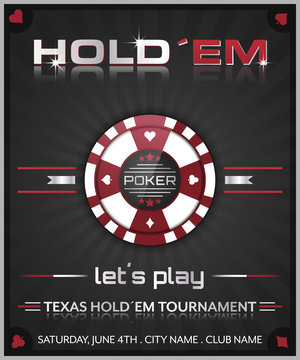 Texas Holdem Poker Tournament Poster.