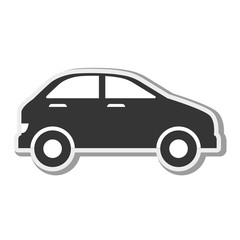 car vehicle silhouette transportation automobile side view vector illustration