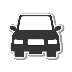 car vehicle transportation automobile front view silhouette vector illustration