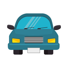 car vehicle transportation automobile side view vector illustration