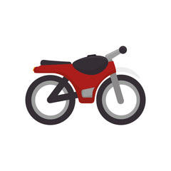 transport vehicle sport red motorcycle motorbike vector illustration